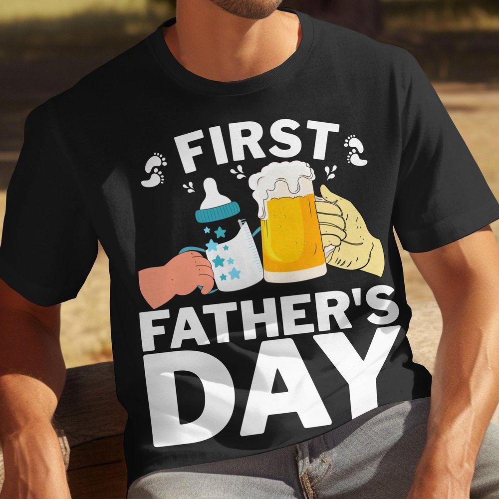 First Fathers Day For Dad Mens Awesome Shirt First Fathers Day For Dad Mens Awesome Shirt